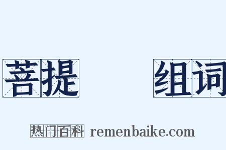 菩提薩埵组词是什么意思的图片